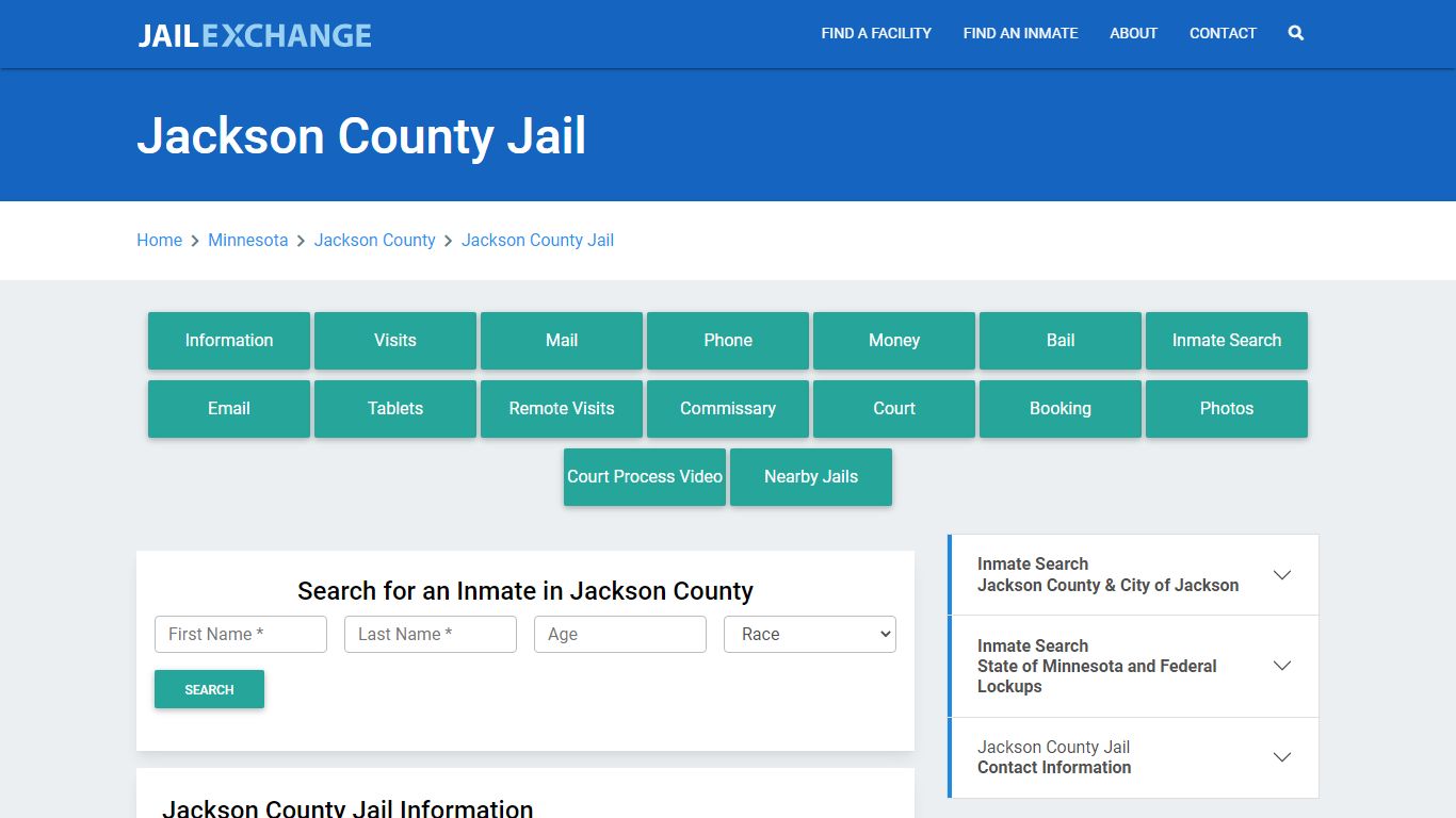 Jackson County Jail Roster Lookup, MN, Inmate Search